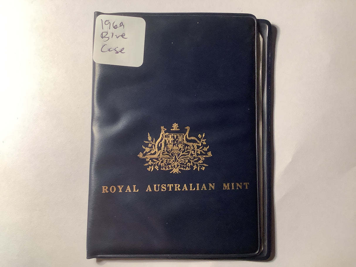 1969 Royal Australian Mint Uncirculated Coin Set in blue wallet
