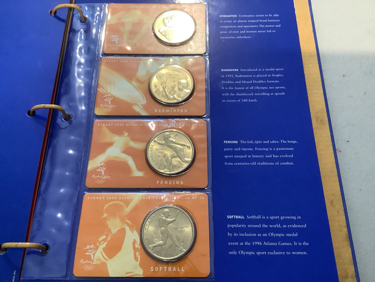 2000 Sydney Olympics Games Uncirculated Coin Collection. 28 x $5 Medallion