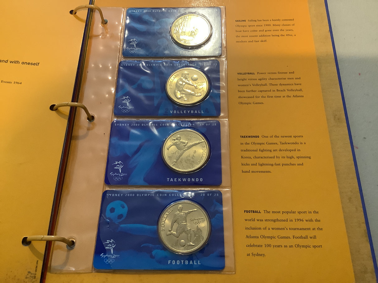 2000 Sydney Olympics Games Uncirculated Coin Collection. 28 x $5 Medallion