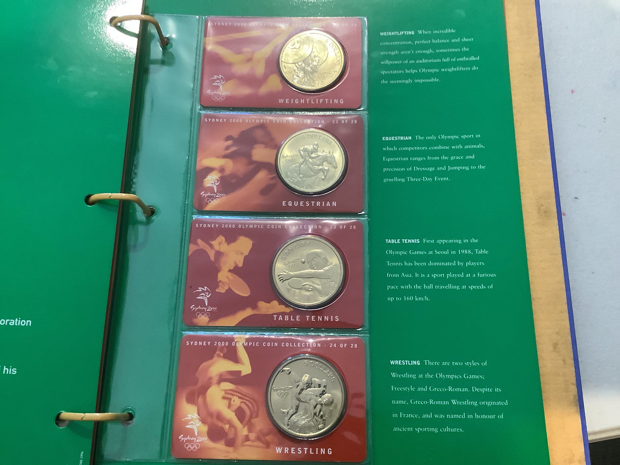 2000 Sydney Olympics Games Uncirculated Coin Collection. 28 x $5 Medallion