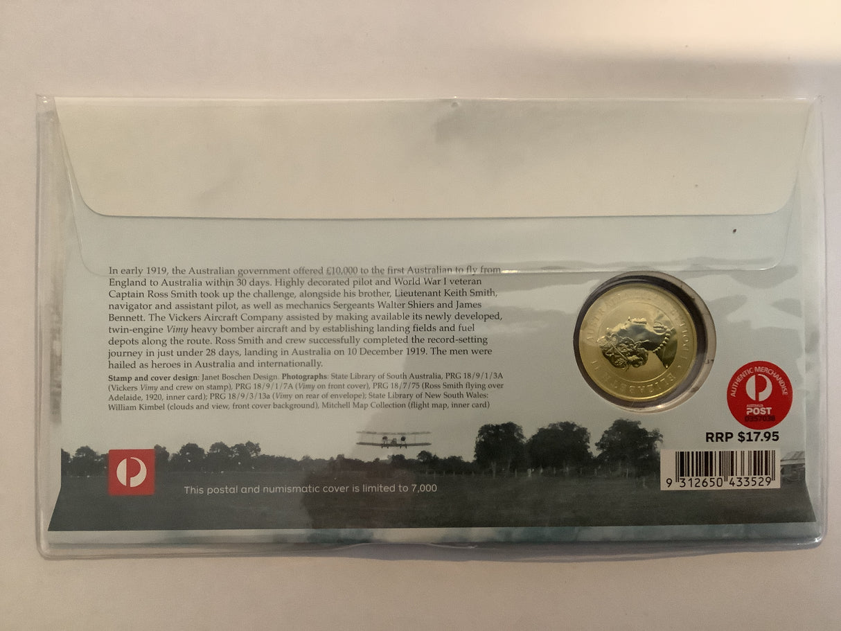 2019 PNC Centenary Of First England To Australia Flight 1919