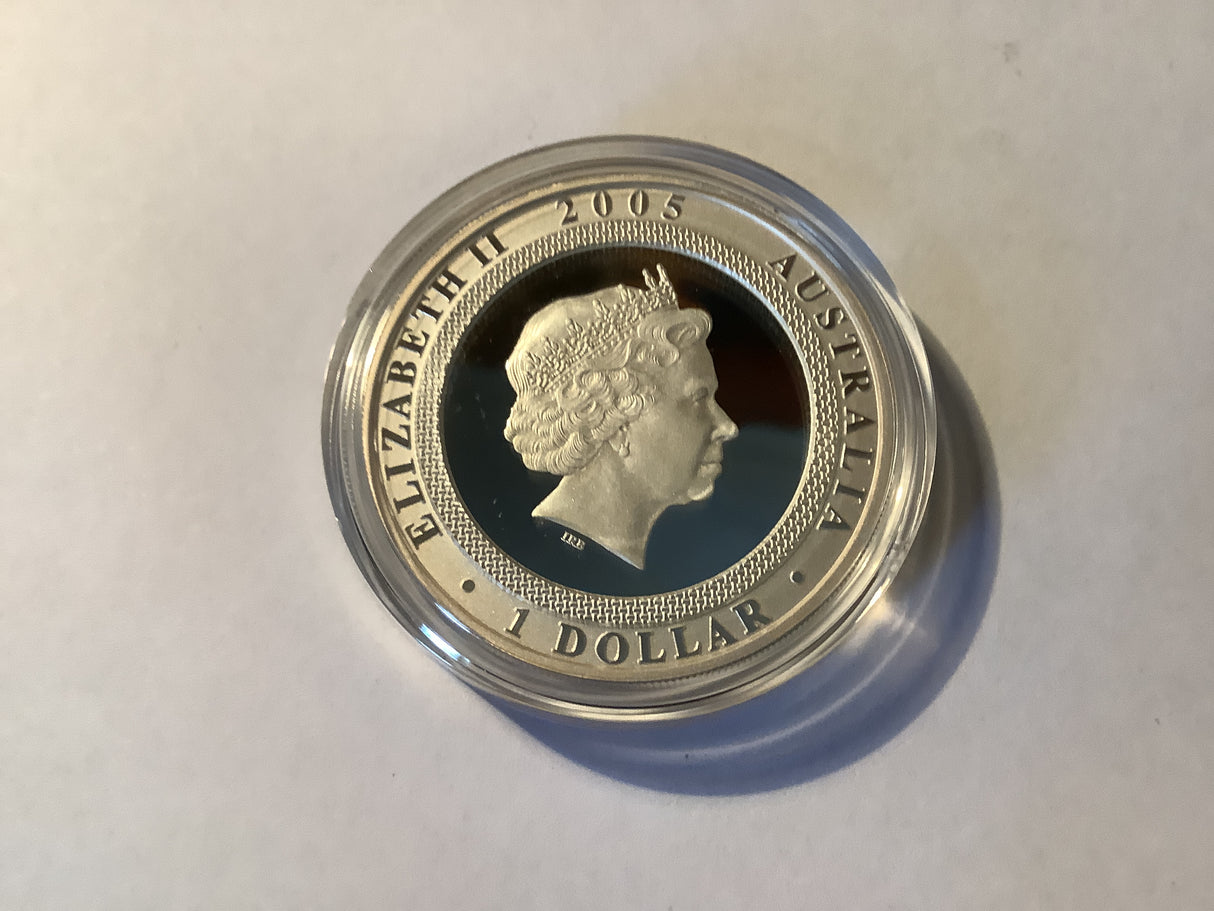 2005 $1 60th Anniversary of the End of World War II Lenticular 1oz Silver Proof Coin