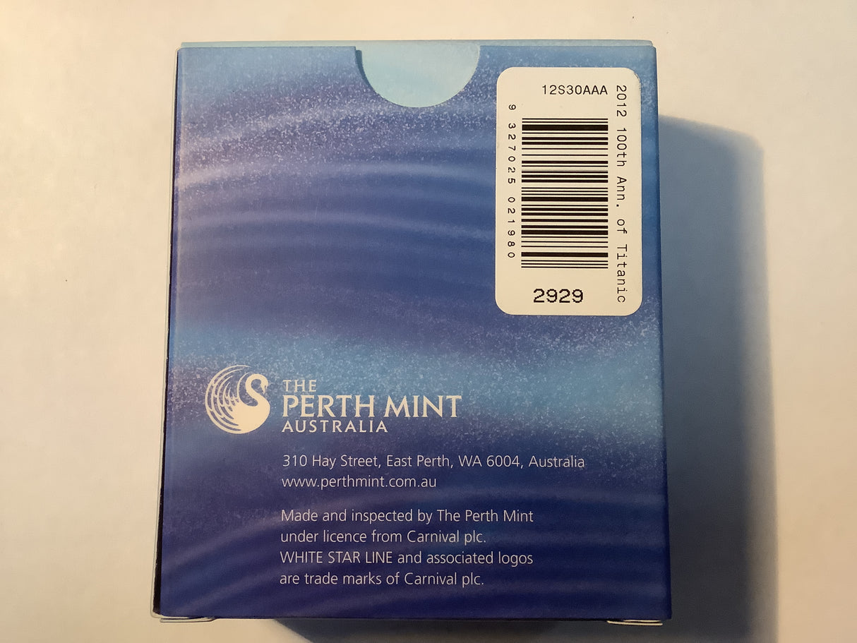 2012 $1 Silver Proof Coin. R.M.S. Titanic 100th Anniversary.