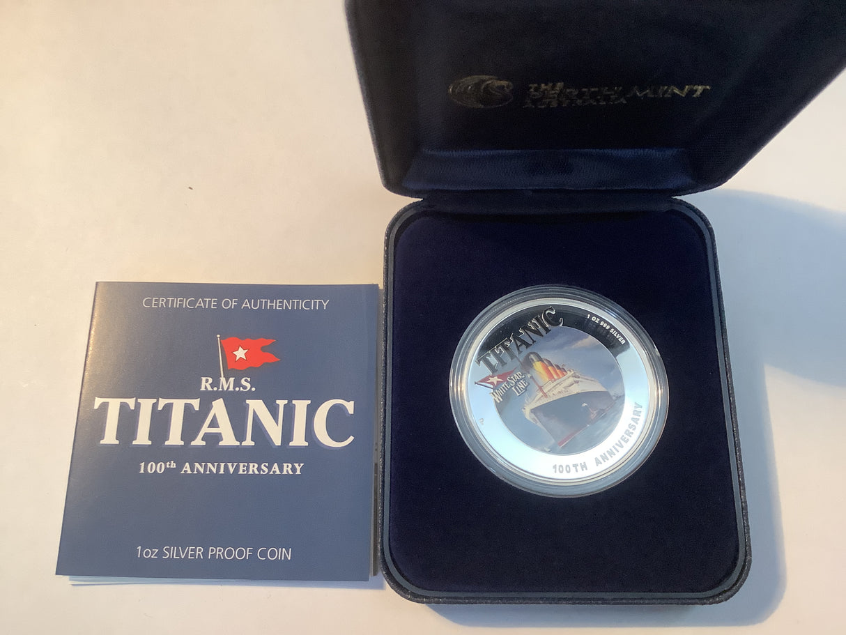 2012 $1 Silver Proof Coin. R.M.S. Titanic 100th Anniversary.