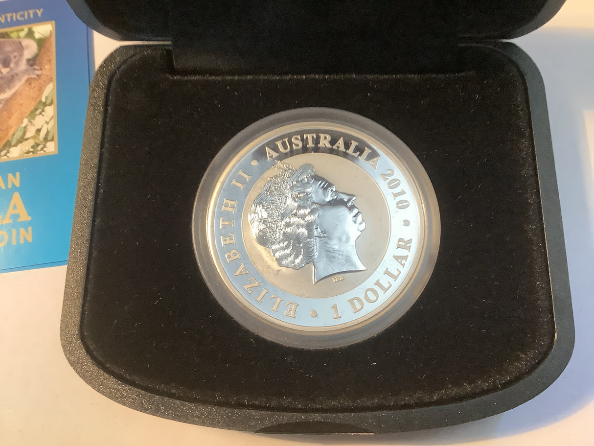 2010 $1 Australian Koala Gilded 1 ounce silver Coin.