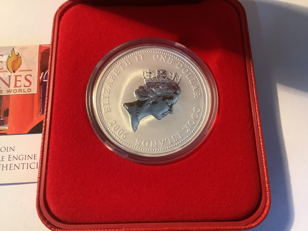 2006 $1 Fire Engines of the World Silver Coin. AA-60 Airfield Fire Engine.