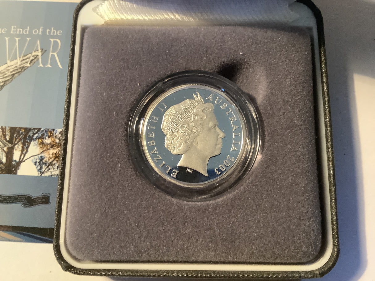 2003 $1 50th Anniversary of the end of the Korean War Silver Proof Coin.