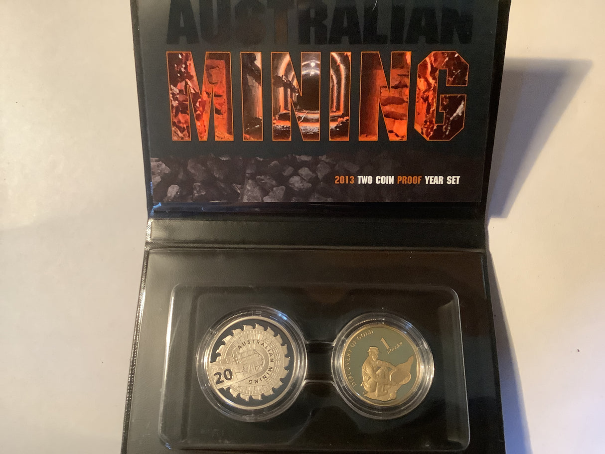 2013 Two Coin Proof Set. Australian Mining.