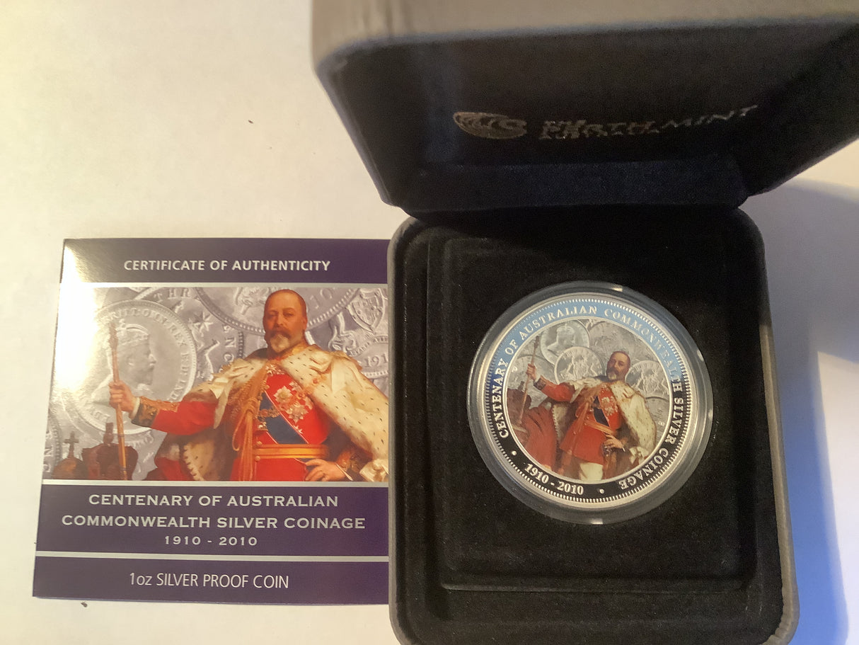 2010 $1 Centenary of Australian Commonwealth Silver Coinage. 1910-2010.