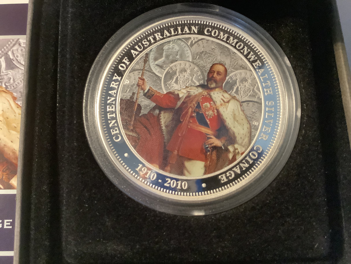 2010 $1 Centenary of Australian Commonwealth Silver Coinage. 1910-2010.