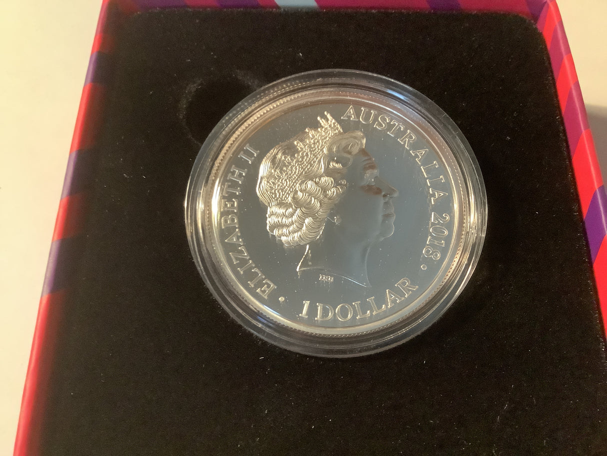 2018 $1 Gold Goast Commonwealth. Games Silver Uncirculated Coin. Reconciliation.