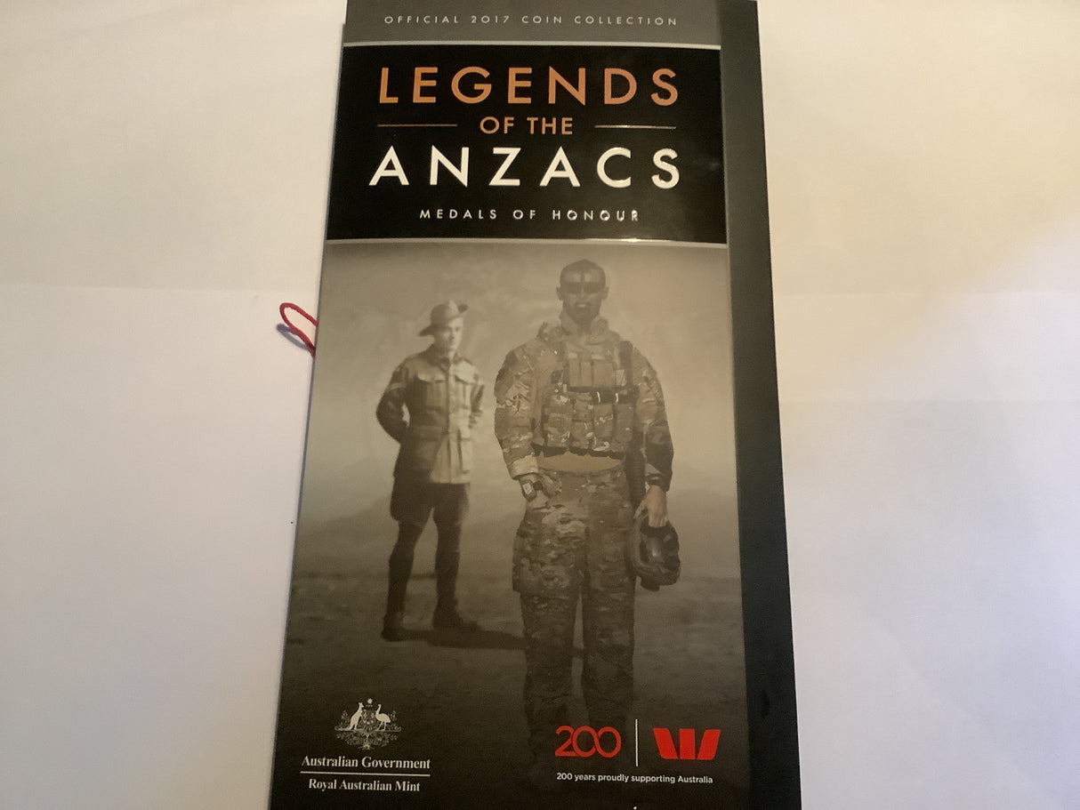 2017 Legends of the Anzacs 14 Coin Uncirculated Coin Set.