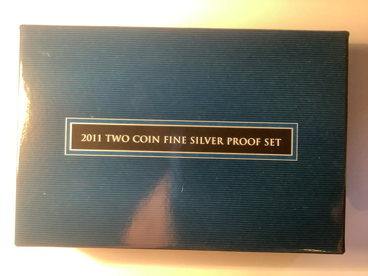 2011 Two Coin Fine Silver Proof Set.