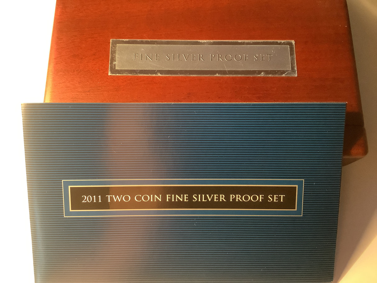 2011 Two Coin Fine Silver Proof Set.