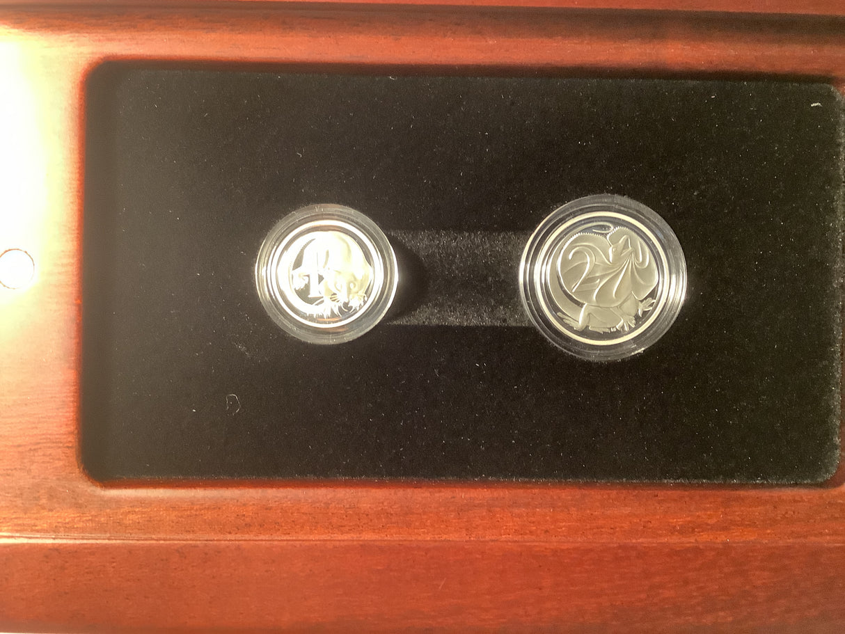 2011 Two Coin Fine Silver Proof Set.