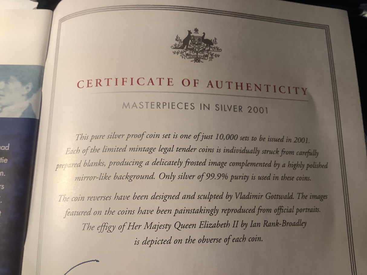 2001 Masterpieces in Silver. Federation.