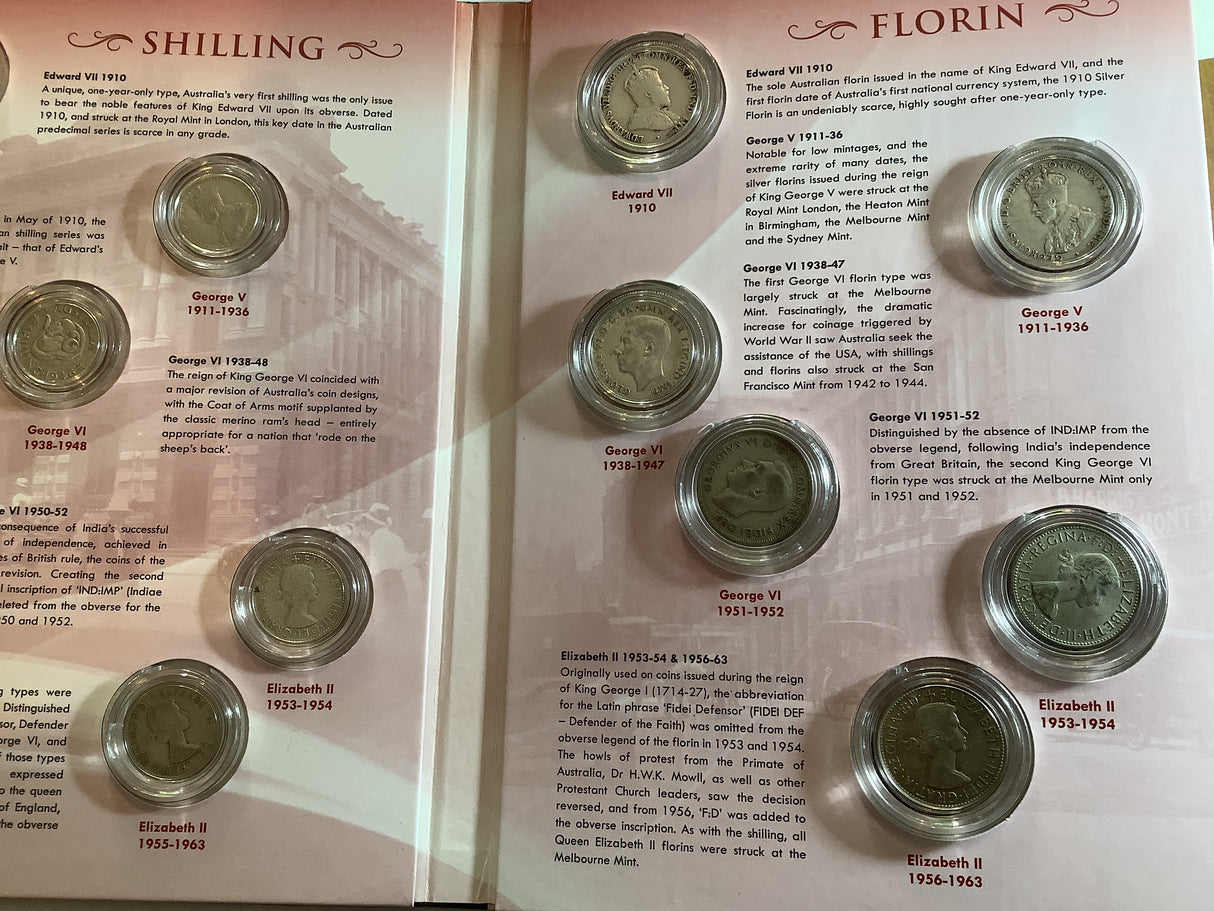 Shilling and Florin Type Set Downies