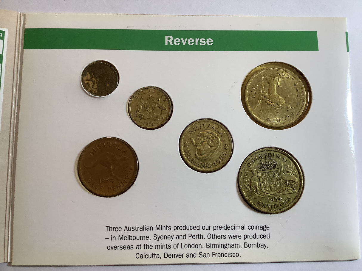 Australian Pre-Deicmal Coin Set. 1910-1964. Uncirculated Coin Souvenir Set