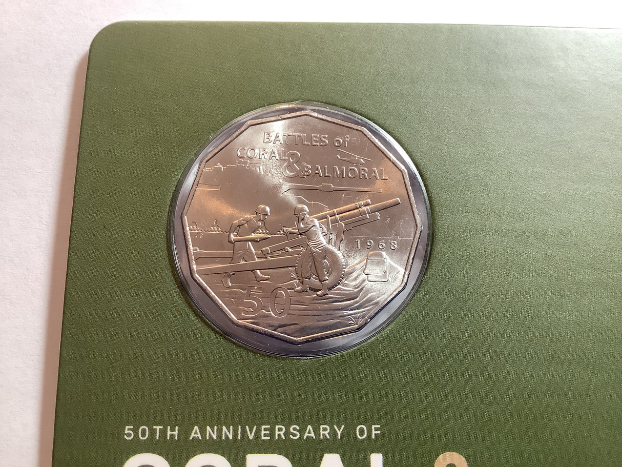 2018 50c 50th Anniversary of Coral and Balmoral.