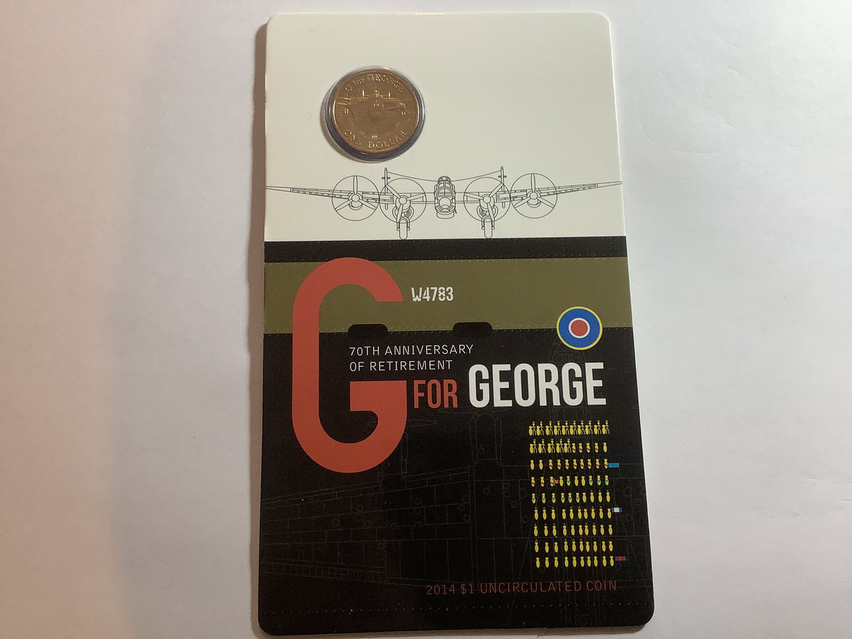 2014 $1 70th anniversary of retirement G for George
