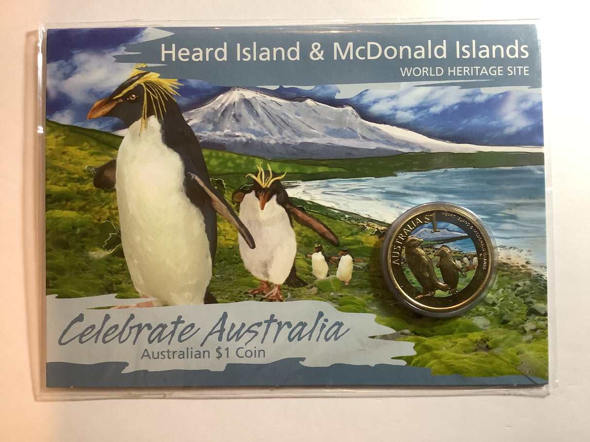 2010 $1 Celebrate Australia. World Heritage Site. Heard Island & McDonald Islands