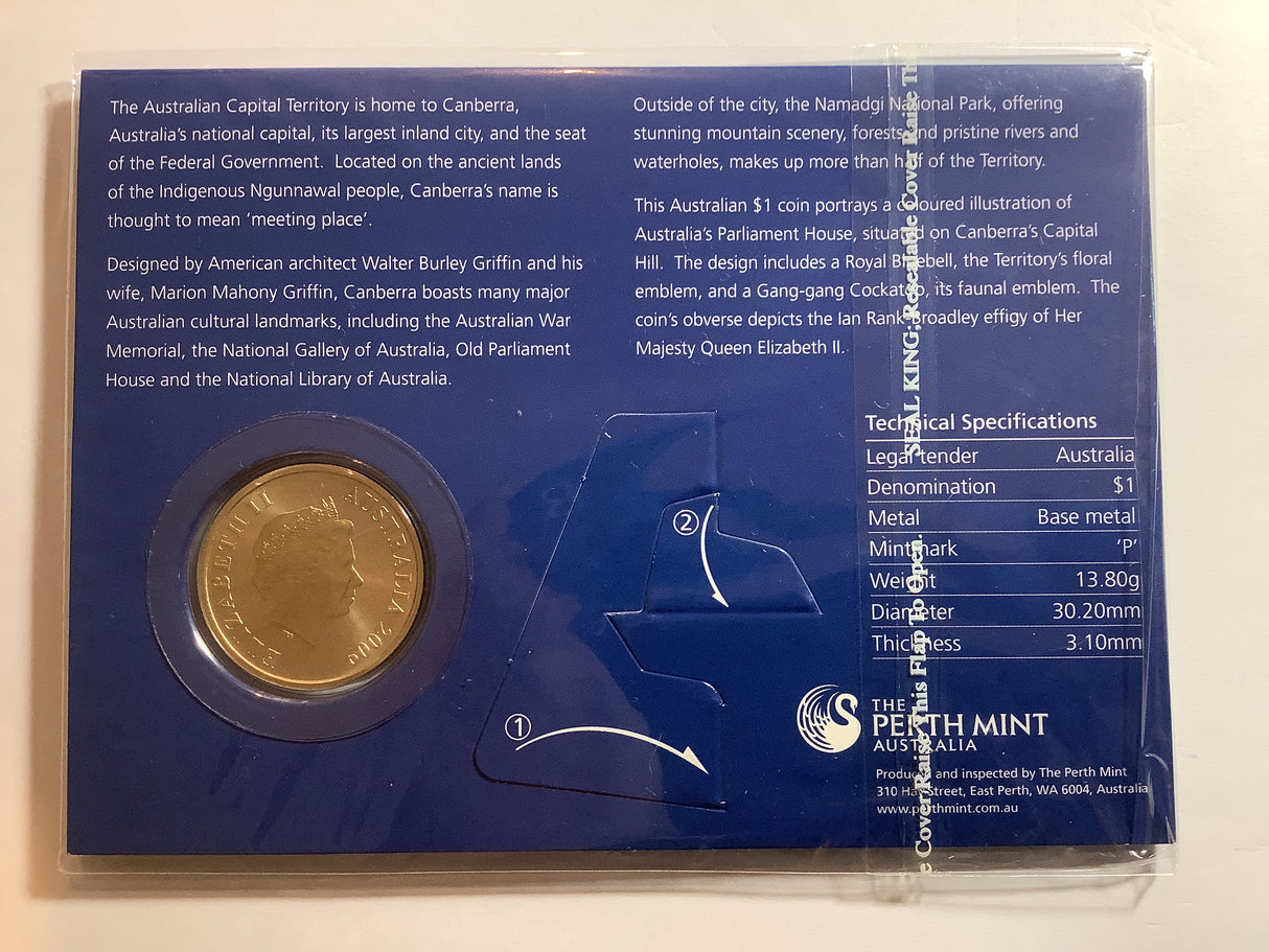 2009 $1 Celebrate Australia. Australian Capital Territory