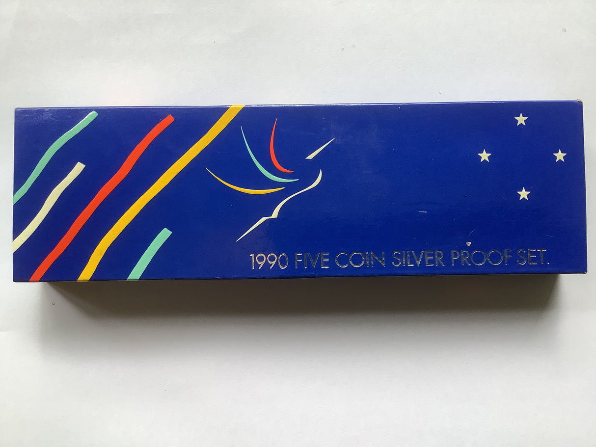 1990 Five Coin Silver Proof Coin New Zealand