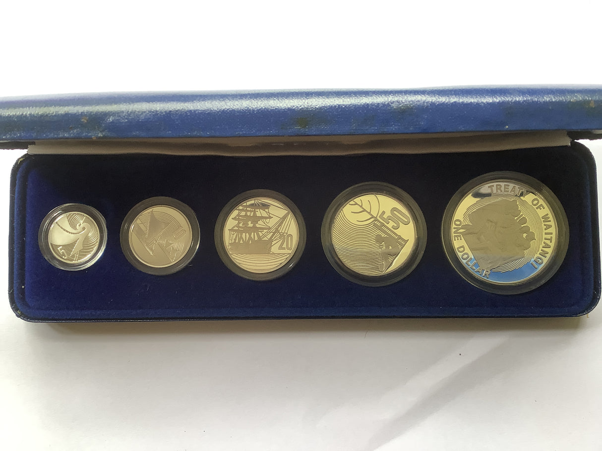 1990 Five Coin Silver Proof Coin New Zealand