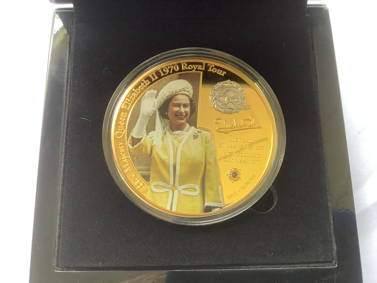 2020 5 Crowns 50th Anniversary 1970 Royal Tour of Australia and New Zealand. Bradford Exchange