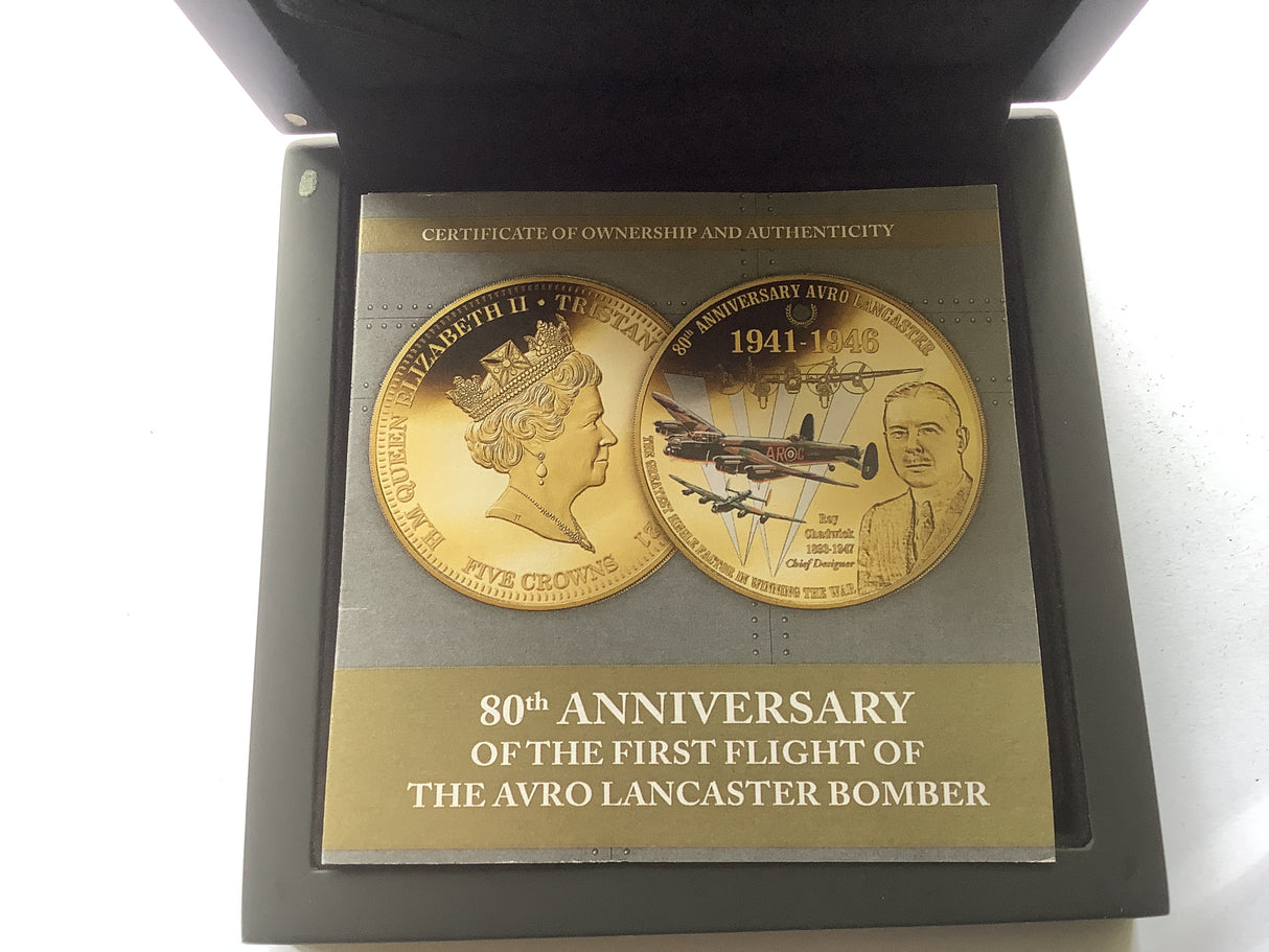 2021 5 Crowns 80th Anniversary of the First Flight of the Arvo Lancaster Bomber Bradford Exchange