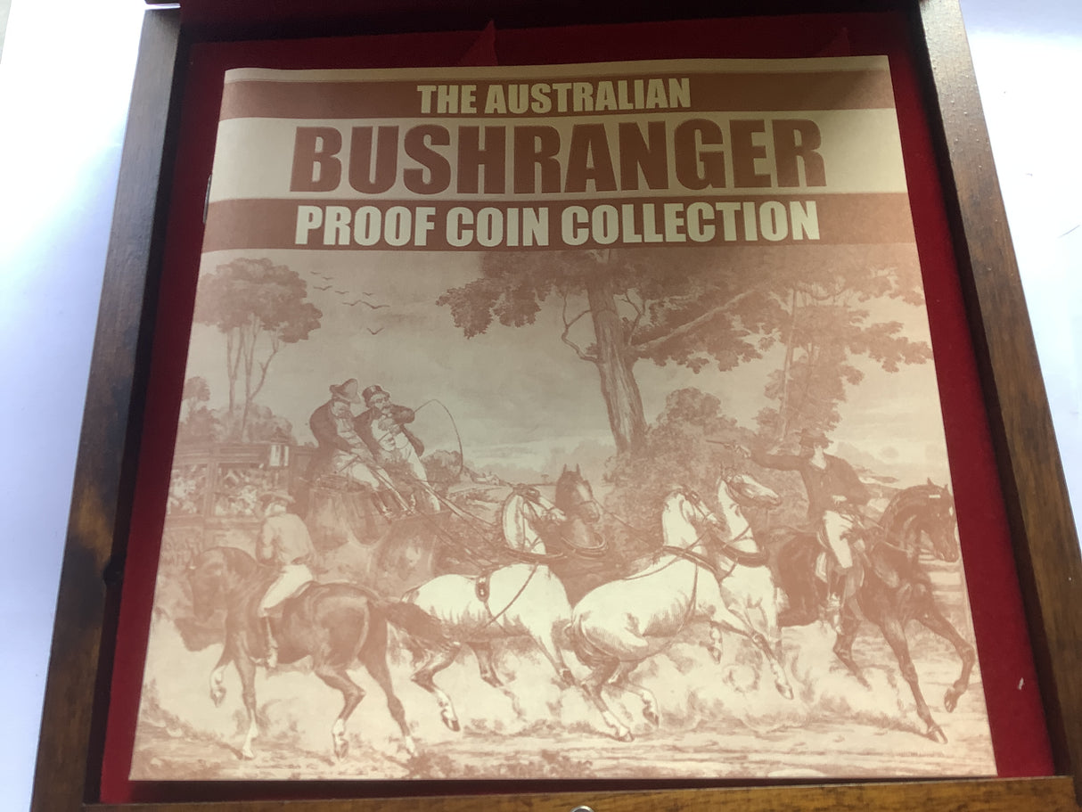 2003 Australian Bushrangers 4 Coin Coloured Proof Coin Collection.