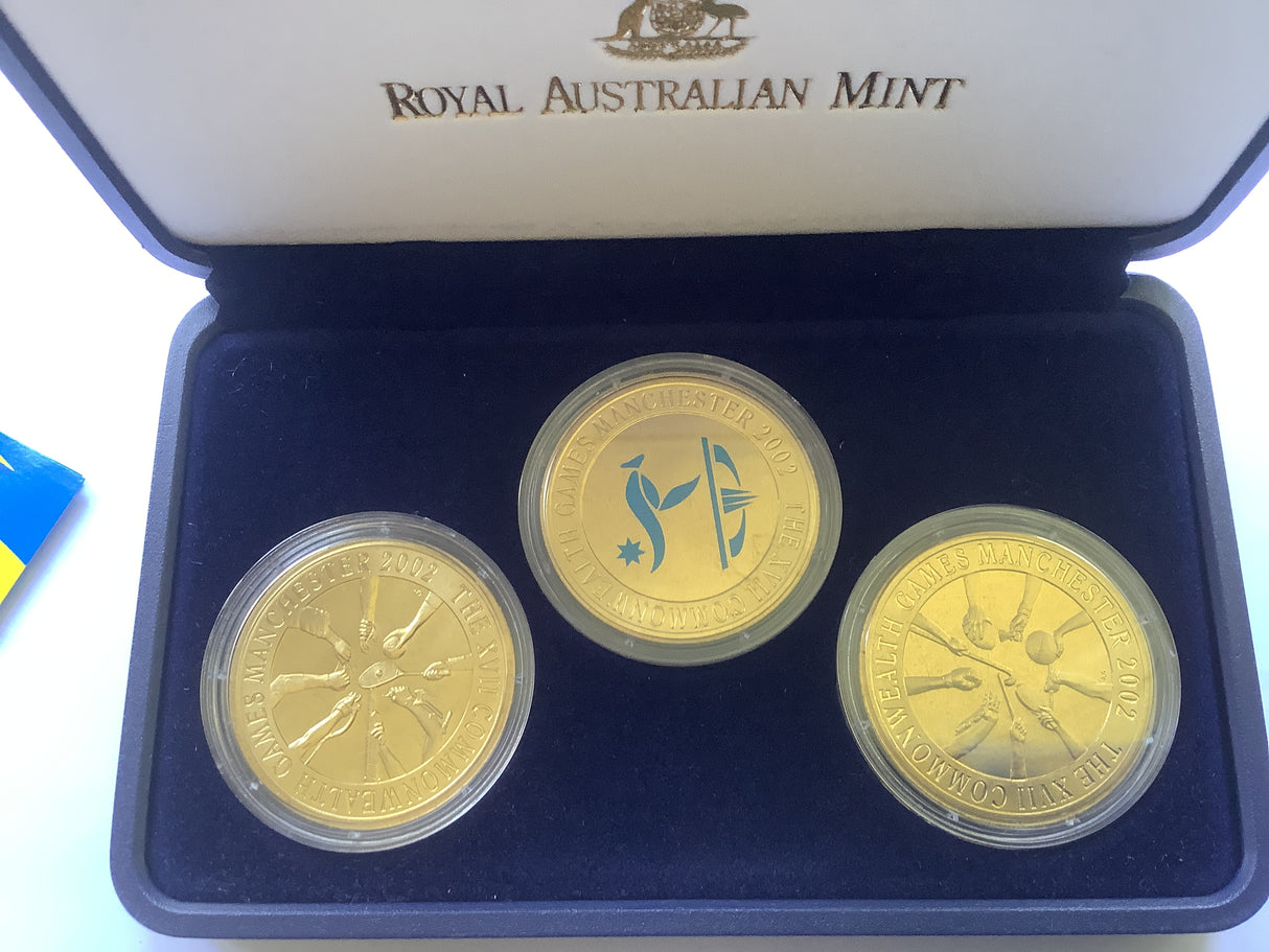 2002 XVII Commonwealth Games Three Coin Set