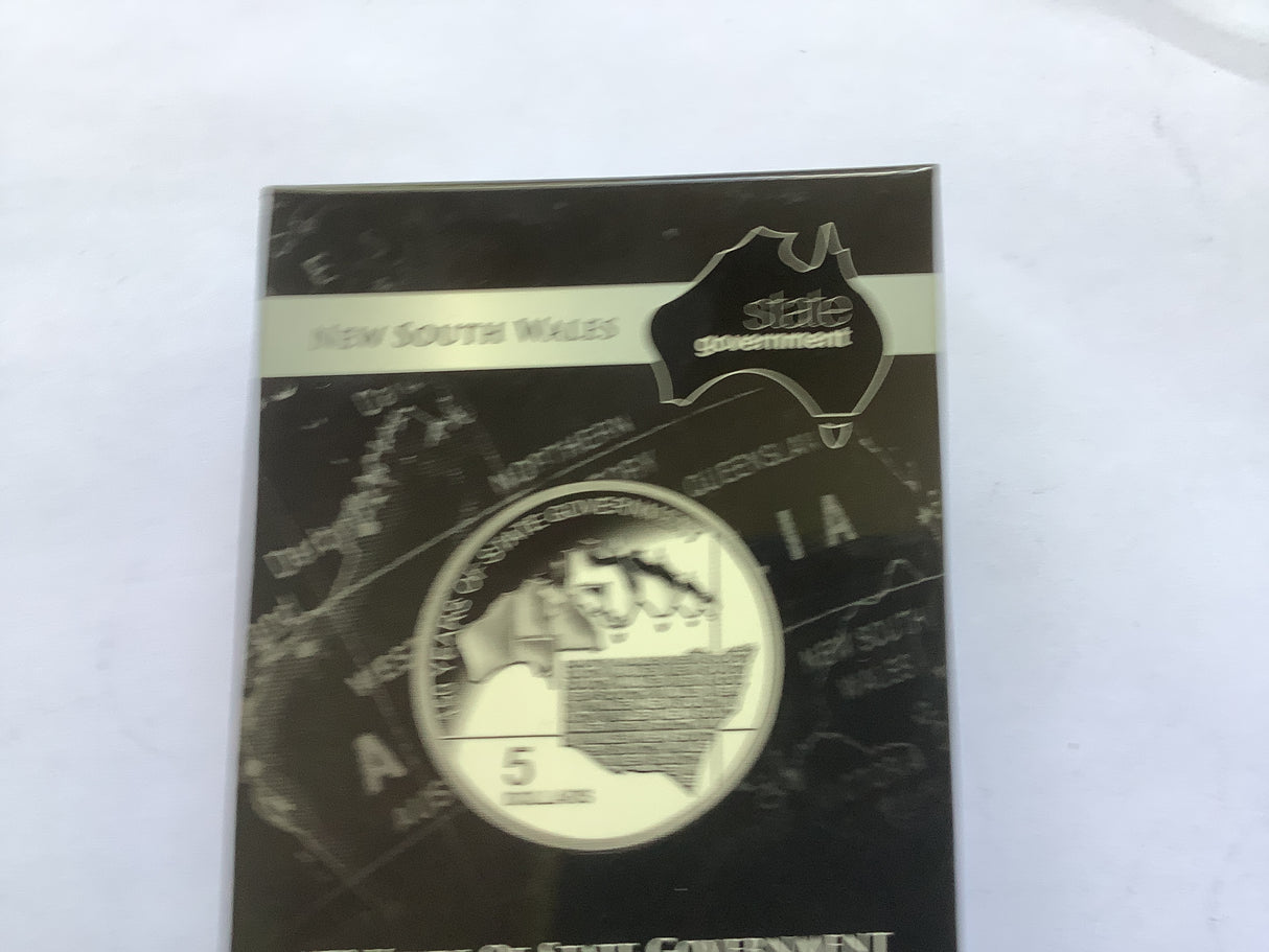 2006 $5 State Government Series New South Wales Silver Proof Coin.