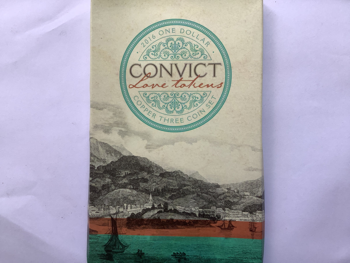 2016 $1 Convict Love Tokens Three Coin Copper Set