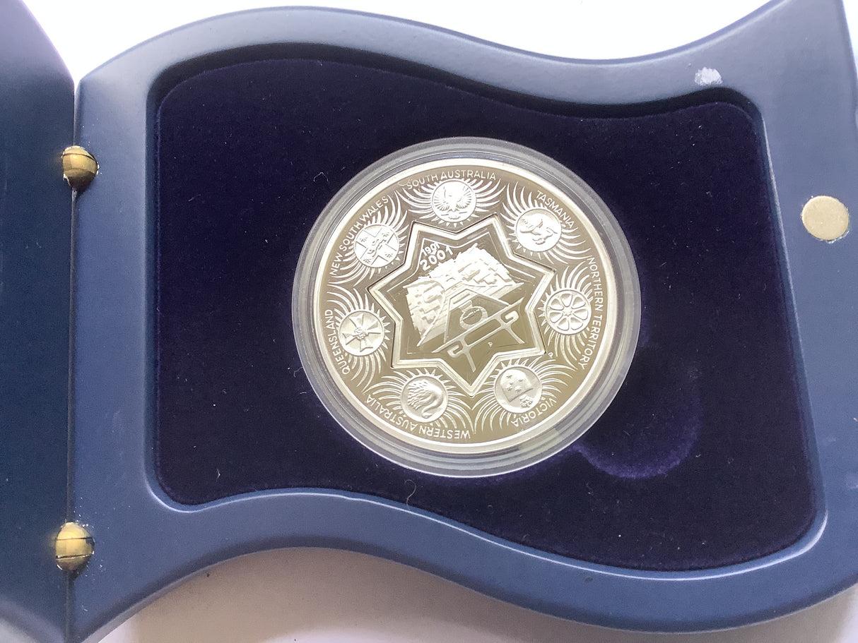 2001 Centenary of Federation Holey Dollar and Dump Silver Proof Coin