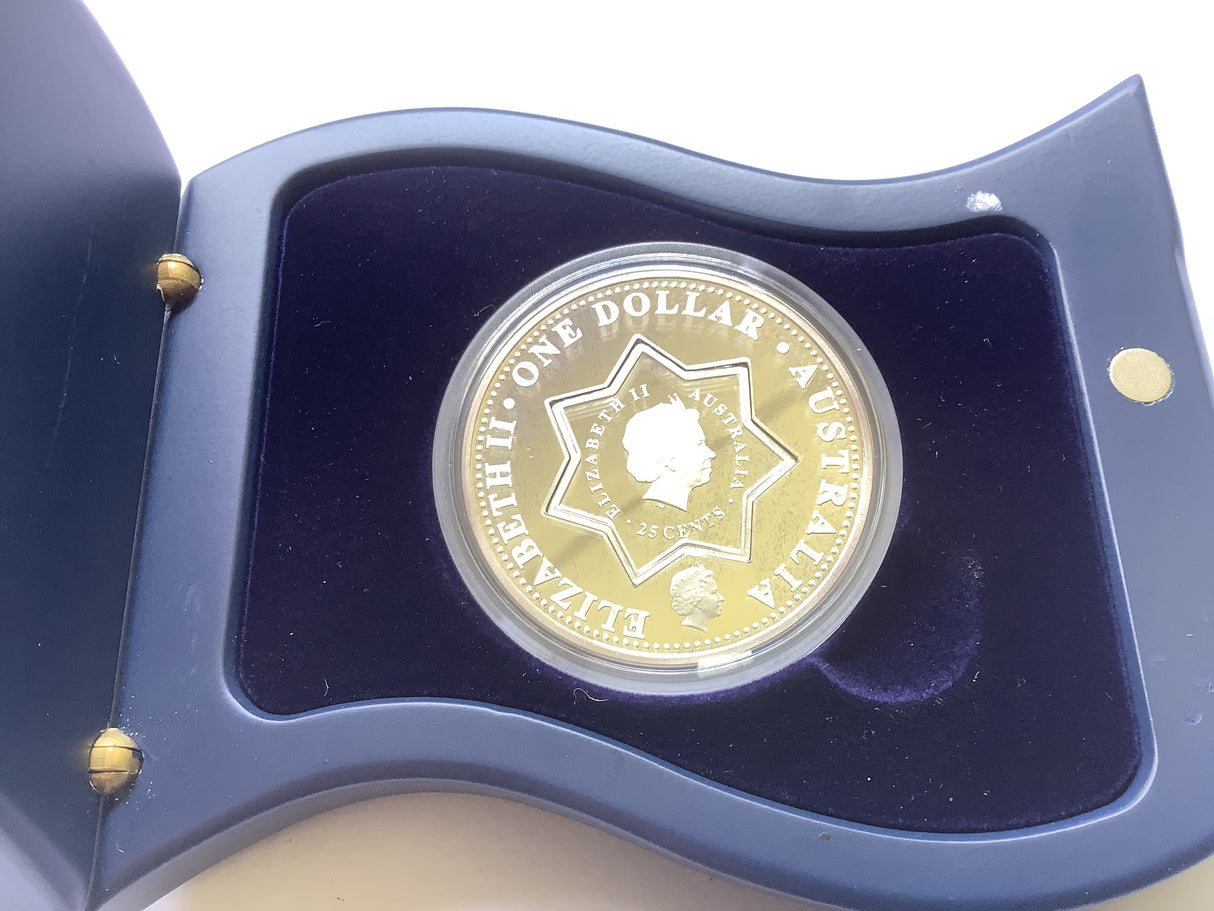 2001 Centenary of Federation Holey Dollar and Dump Silver Proof Coin
