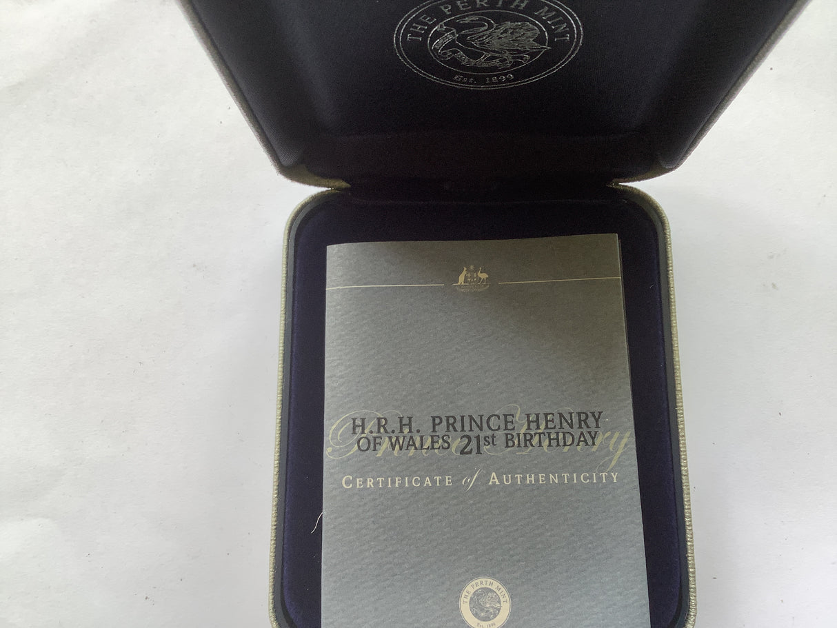 2005 H.R.H Prince Henry of Wales 21st Birthday Silver Proof Coin