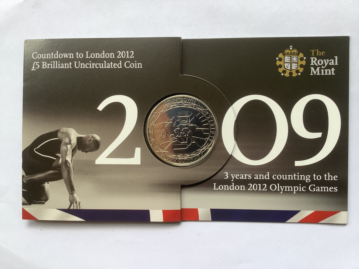 2009 5 Pound Contdown to London Olympics Uncirculated Coin