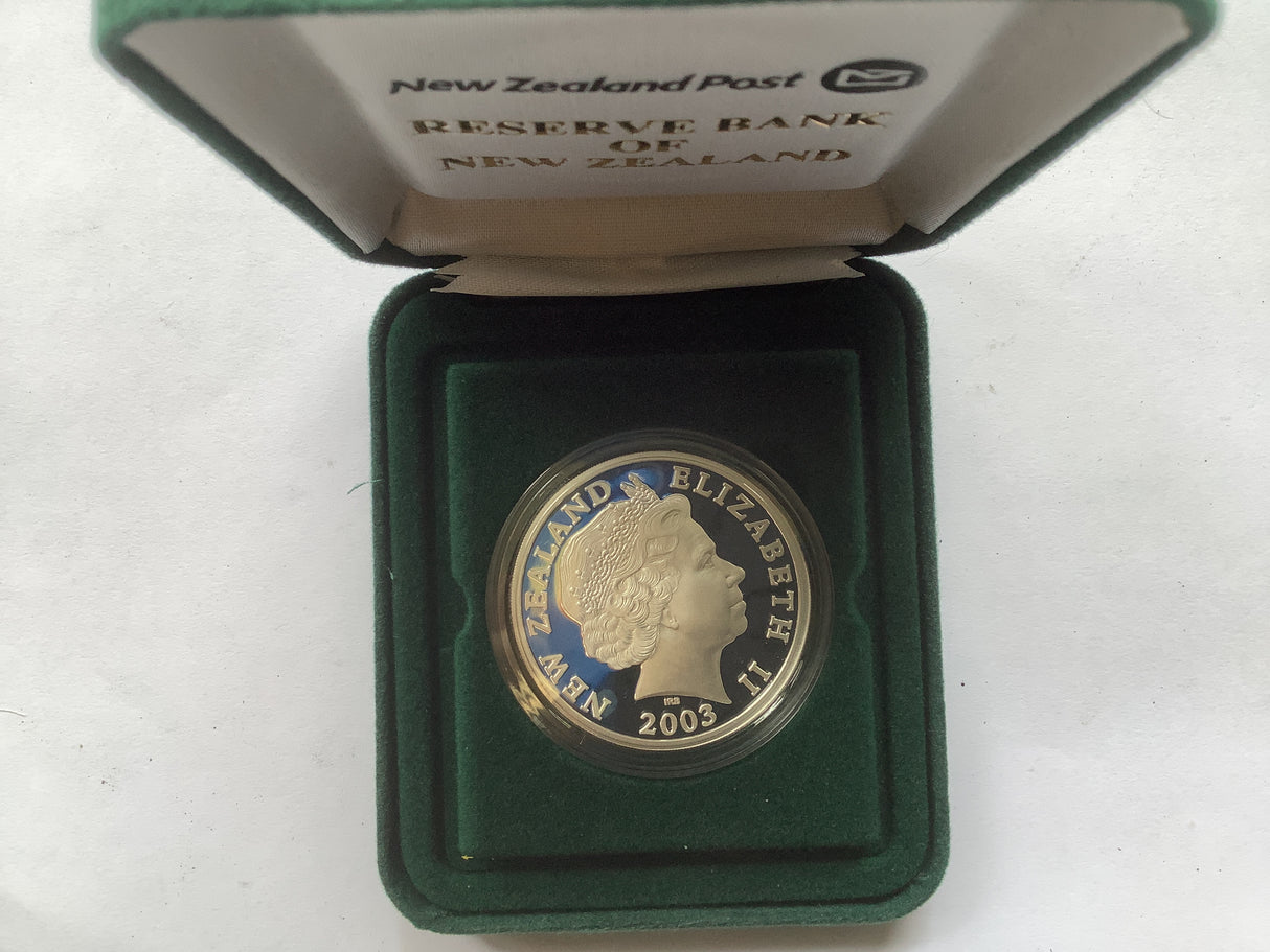 2003 $5 New Zealand Proof Coin with Selectively Gold Plating Gaint Kokopu