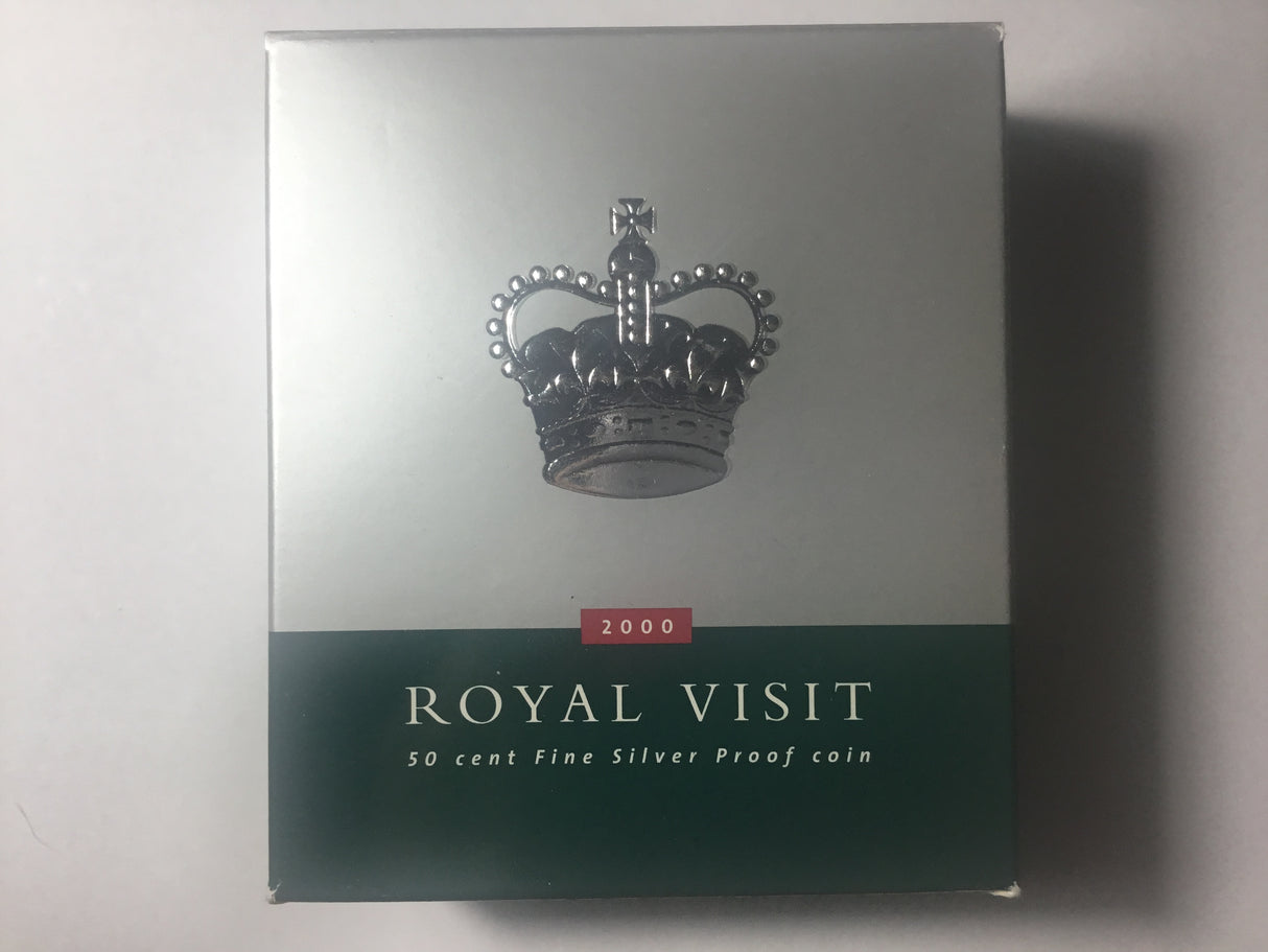 2000 Royal Visit 50c Silver Proof Coin.