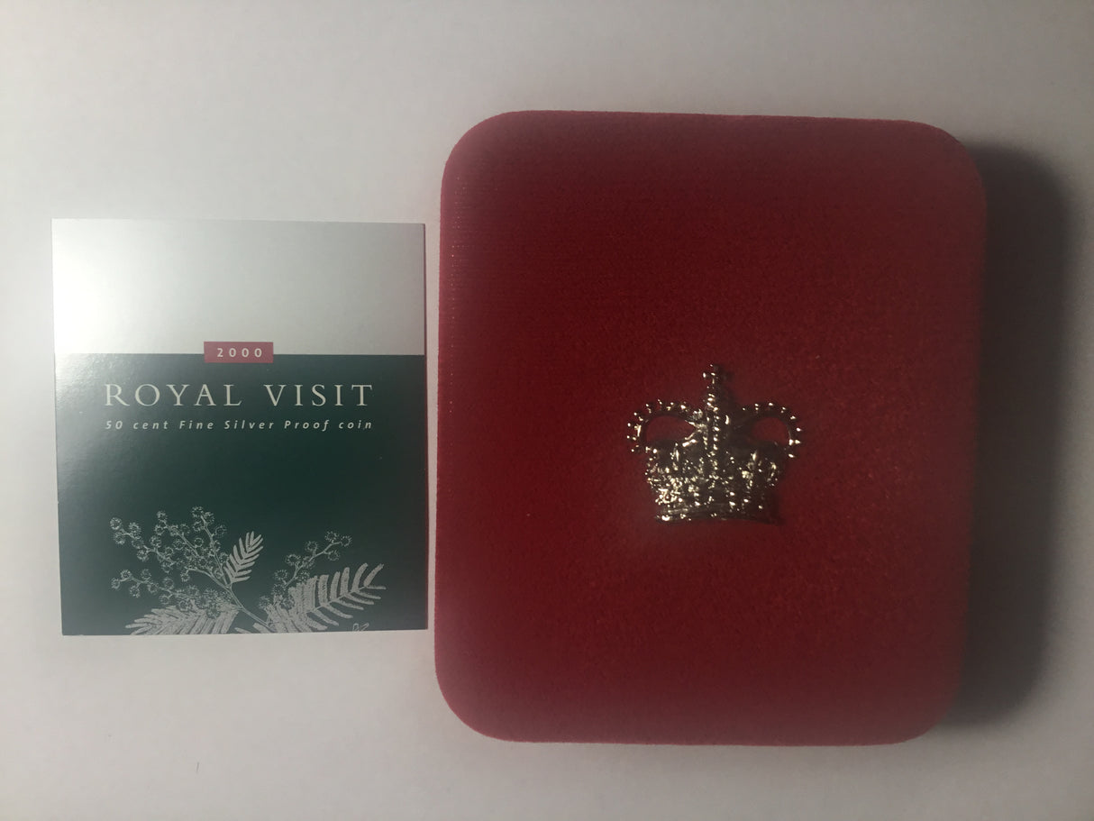 2000 Royal Visit 50c Silver Proof Coin.