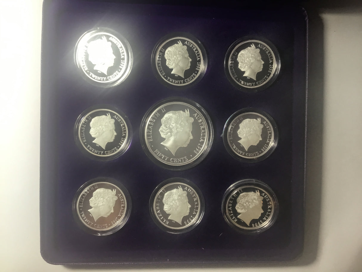 1998 Masterpieces in Silver. Coins of the 20th Century. Milestones.