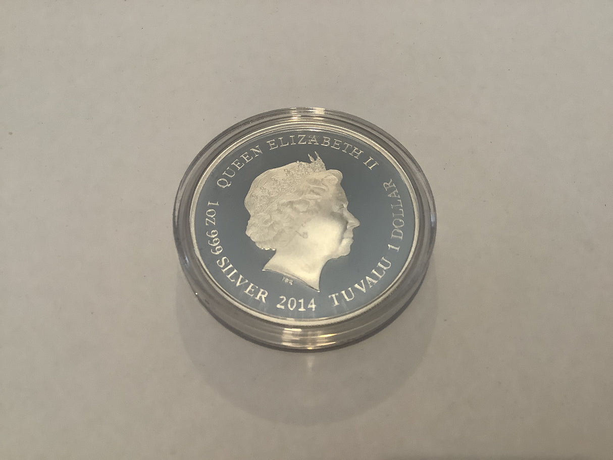 2014 $1 Australia’s Remarkable Reptiles. Thorny Devil Lizard Silver Proof Coin.