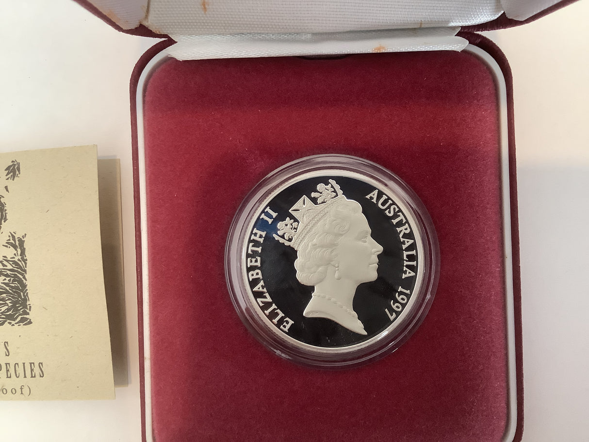 1997 $10 Australia's Endangered Species. Black Cockatoo. Piedford Coin.