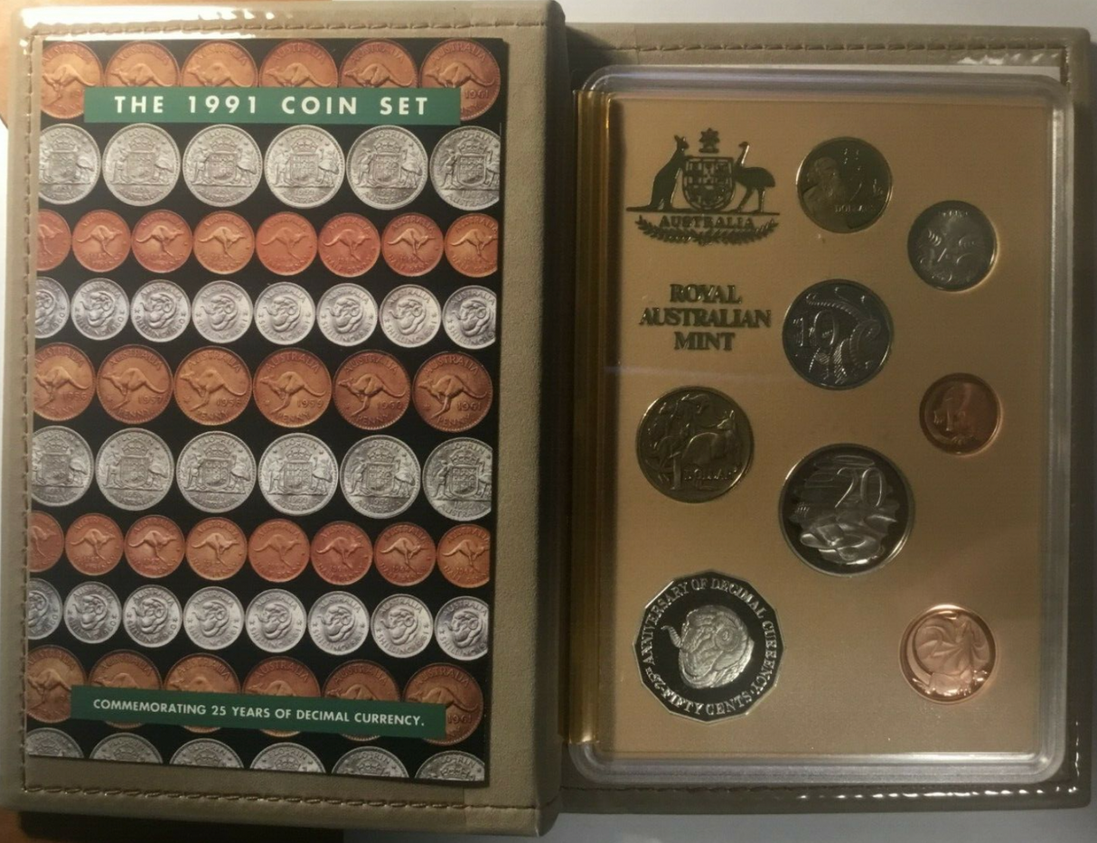 1991 Royal Australian Mint 8 Coin Proof Set.