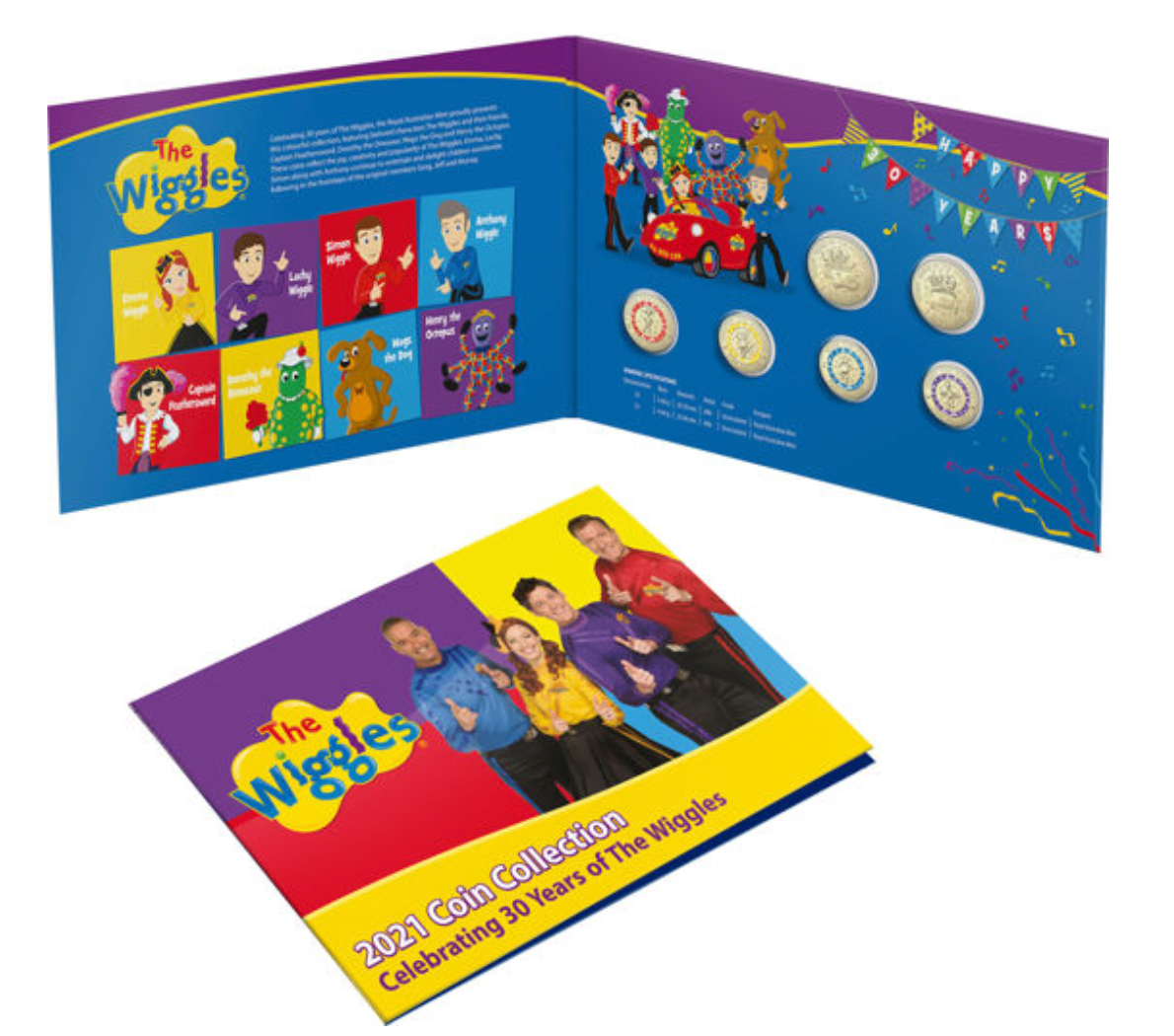 2021 30 Years of The Wiggles - Six Coin Uncirculated Set.