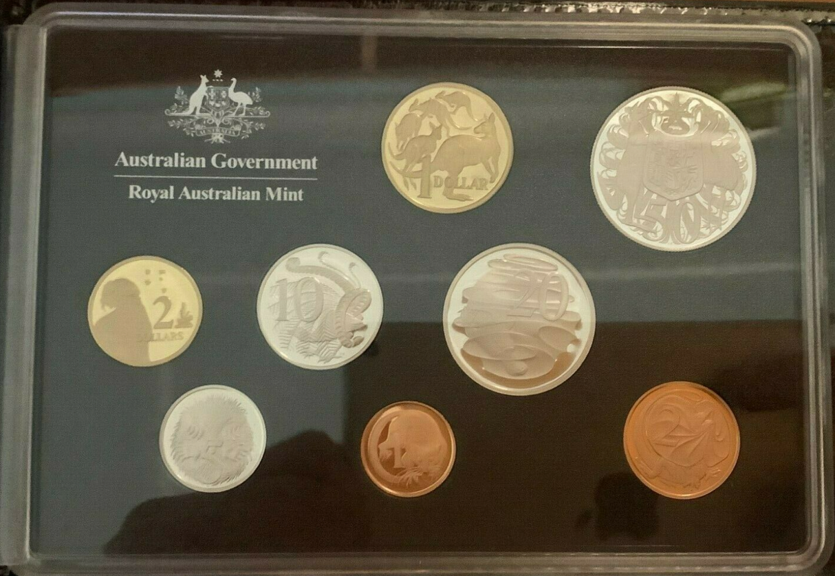 2006 Australian Eight Coin Proof Set Commemorating 40 Years of Decimal Currency.