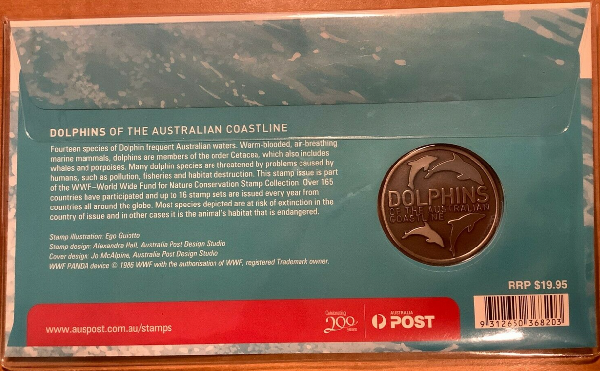 2009 Dolphins of the Australian Coastline Medallion PMC.