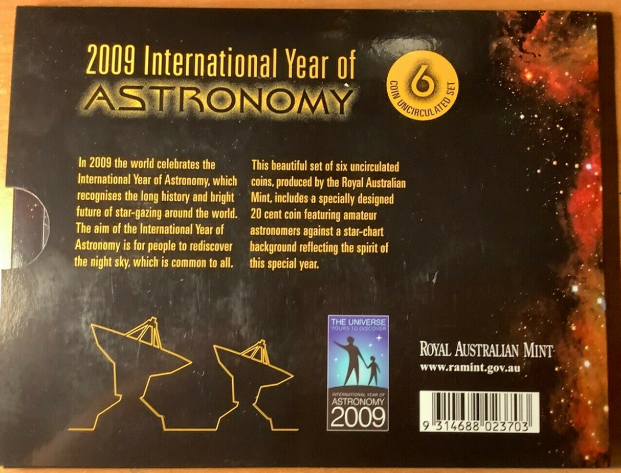 2009 Australian RAM Mint set. International Year of Astronomy.