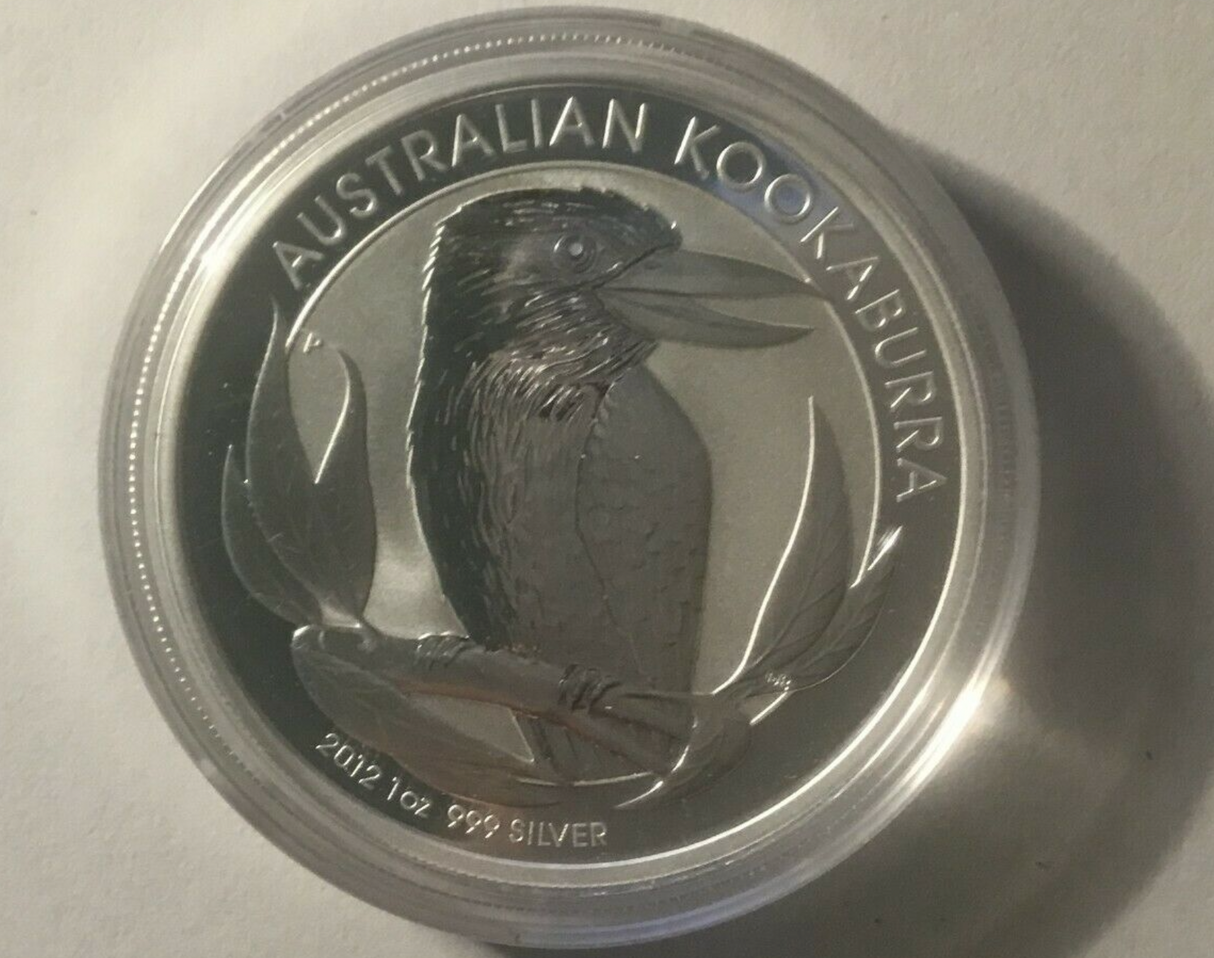 2012 1 ounce Australian Kookaburra Silver Coin.